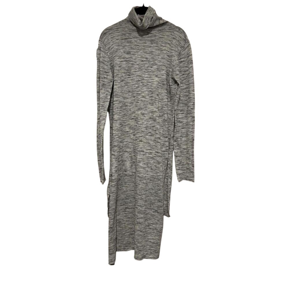 Women's Zara sz L turtle neck grey asymmetrical tunic #1271